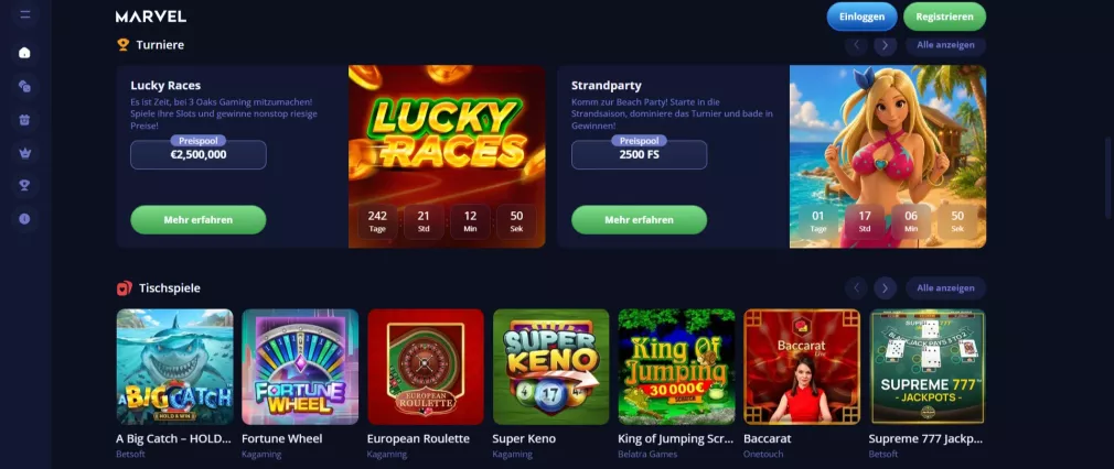 Marvel Casino – Willkommensbonus 15€ + 50x Multiplikator für deutsche Spieler